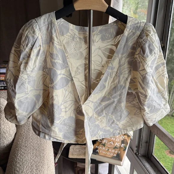 Farm Rio linen cropped top - Picture 12 of 12